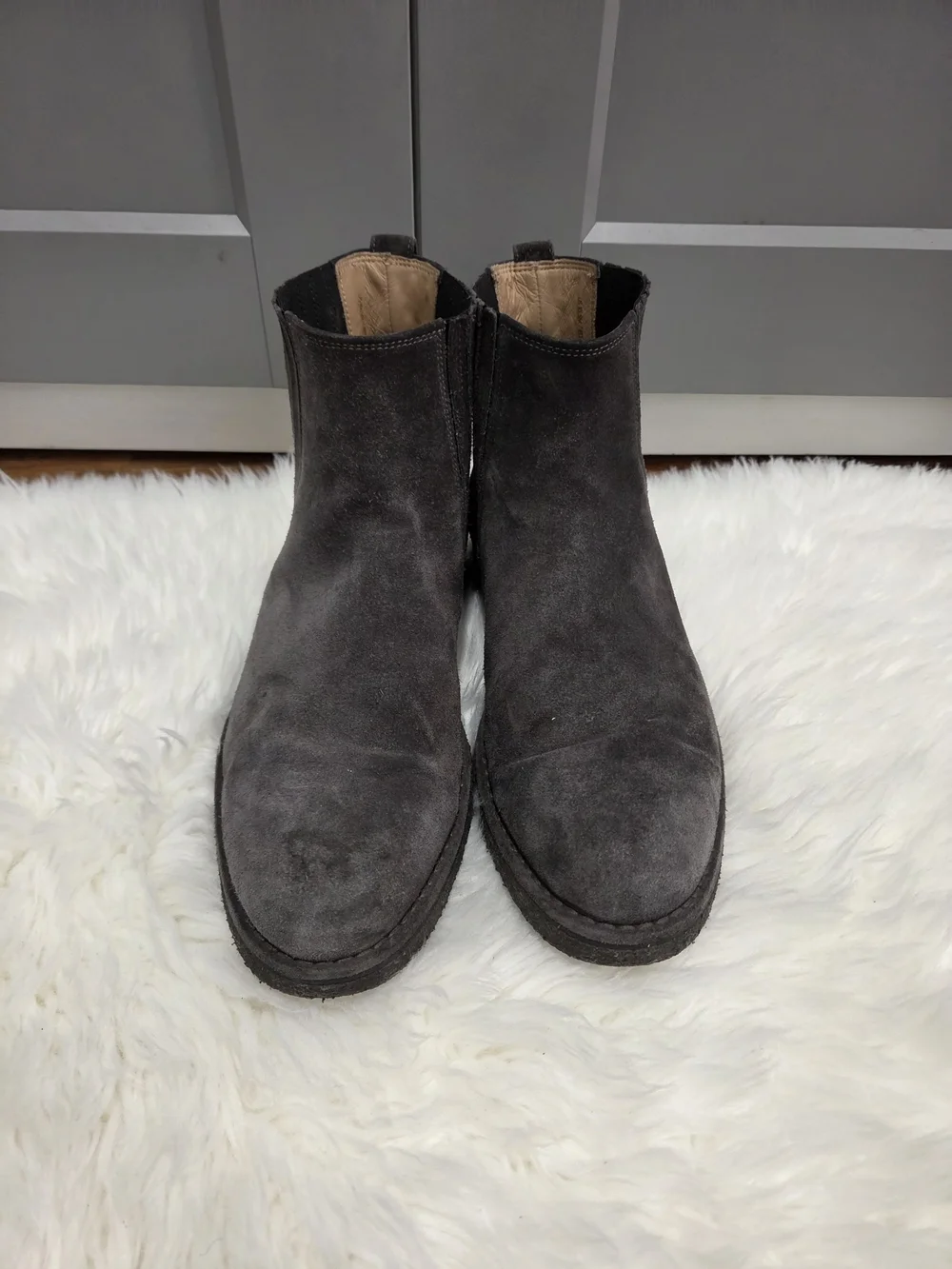 Men's Suede Chelsea Boots - Charcoal